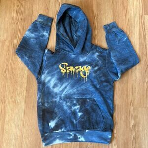 SAVAGE TRUTH NWT SUBSTANCE COMMON SENSE COLOR NAVY SIZE 10-12 HOODED SWEATSHIRT